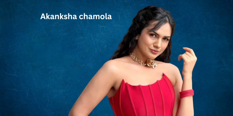 Akanksha Chamola at a television event wearing elegant attire