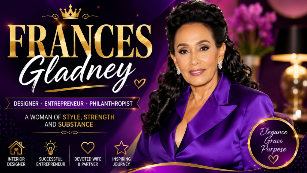 Frances Gladney feature image highlighting her biography, career, marriage to Smokey Robinson, entrepreneurship, and inspiring life journey.